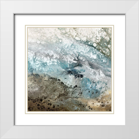 Electra  White Modern Wood Framed Art Print with Double Matting by Broughton, Shaylen