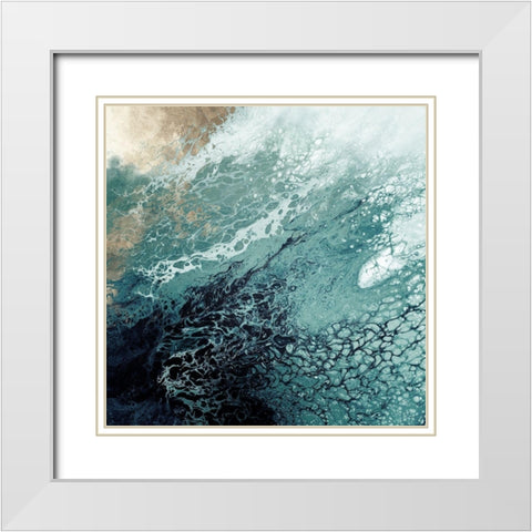 Aveta White Modern Wood Framed Art Print with Double Matting by Broughton, Shaylen