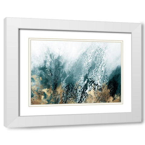 Kianda Blue Version  White Modern Wood Framed Art Print with Double Matting by Broughton, Shaylen
