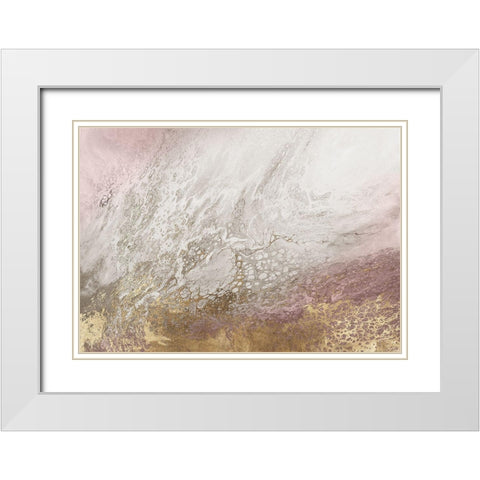 Nortia Pink Version  White Modern Wood Framed Art Print with Double Matting by Broughton, Shaylen