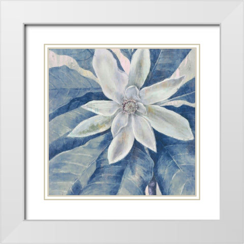 Heavenly Blue II White Modern Wood Framed Art Print with Double Matting by Hunziker, Steve