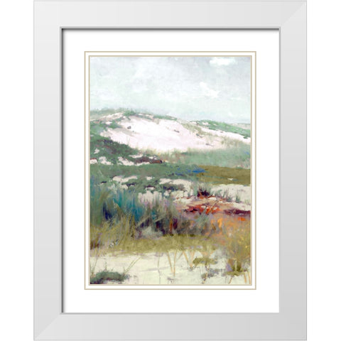 Seaside Breeze II White Modern Wood Framed Art Print with Double Matting by Hunizker, Steve