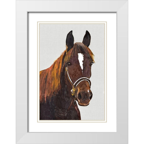 Golden GirlÂ  White Modern Wood Framed Art Print with Double Matting by Hatfield, Jodi