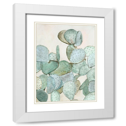 Cotton Candy Cactus II White Modern Wood Framed Art Print with Double Matting by Hatfiled, Jodi
