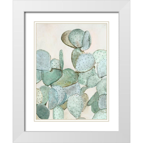 Cotton Candy Cactus II White Modern Wood Framed Art Print with Double Matting by Hatfiled, Jodi