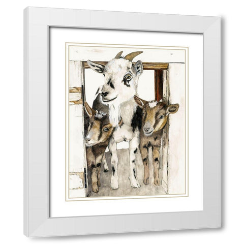 Three Amigos  White Modern Wood Framed Art Print with Double Matting by Hatfiled, Jodi