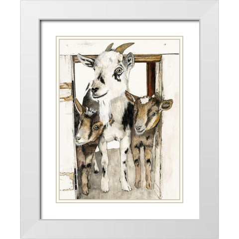 Three Amigos  White Modern Wood Framed Art Print with Double Matting by Hatfiled, Jodi