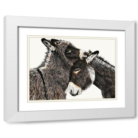 Johnny and June  White Modern Wood Framed Art Print with Double Matting by Hatfiled, Jodi