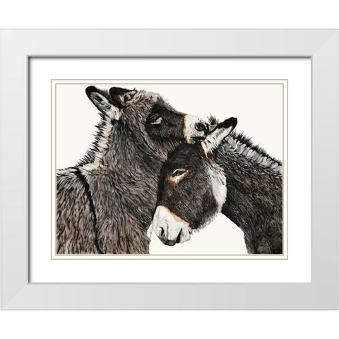 Johnny and June  White Modern Wood Framed Art Print with Double Matting by Hatfiled, Jodi