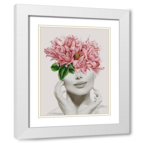 Flower Smile  White Modern Wood Framed Art Print with Double Matting by Smith, Karen
