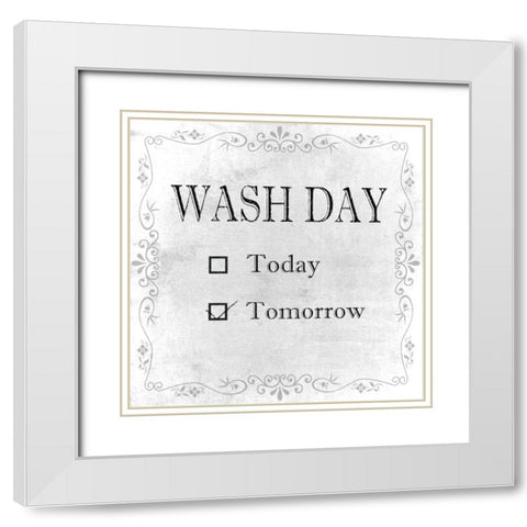 Tomorrows Wash White Modern Wood Framed Art Print with Double Matting by Smith, Karen