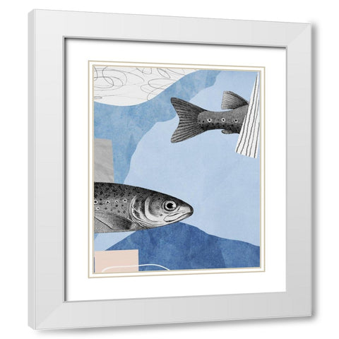 Top and Tail II  White Modern Wood Framed Art Print with Double Matting by Smith, Karen