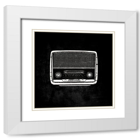 Ghost Radio II White Modern Wood Framed Art Print with Double Matting by Smith, Karen