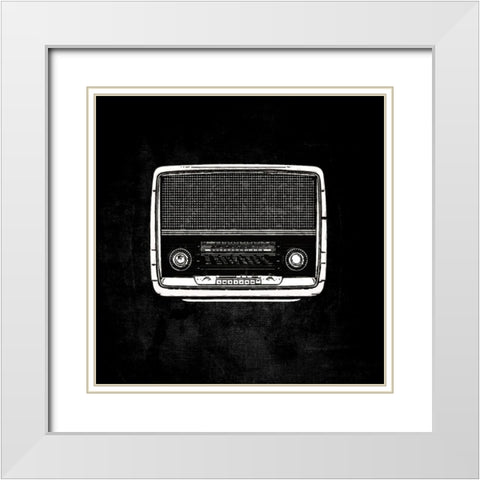 Ghost Radio II White Modern Wood Framed Art Print with Double Matting by Smith, Karen