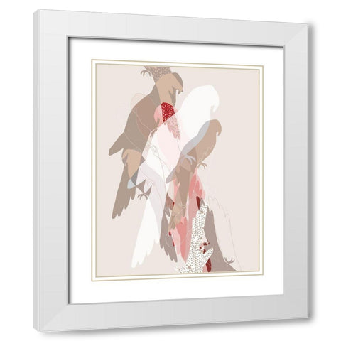 The Birds  White Modern Wood Framed Art Print with Double Matting by Bainbridge, Hope