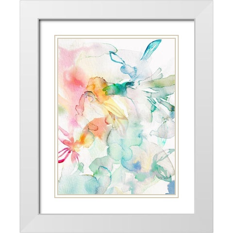 Island Florals II  White Modern Wood Framed Art Print with Double Matting by Bainbridge, Hope