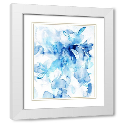 Lullaby Blue II White Modern Wood Framed Art Print with Double Matting by Bainbridge, Hope