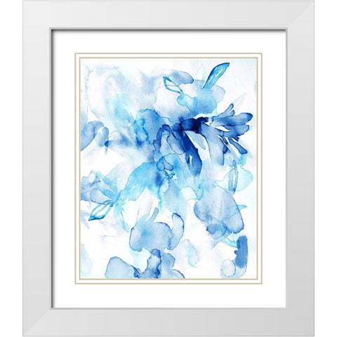 Lullaby Blue II White Modern Wood Framed Art Print with Double Matting by Bainbridge, Hope