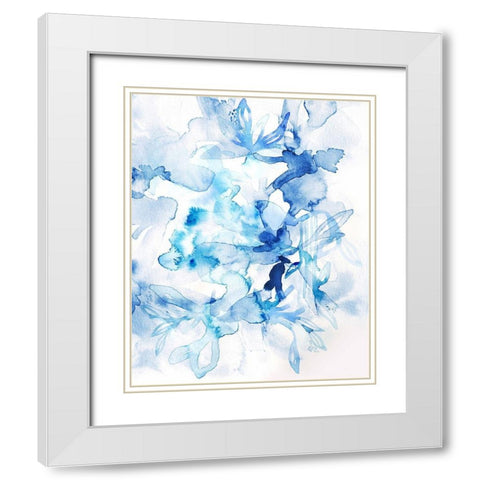 Lullaby Blue III White Modern Wood Framed Art Print with Double Matting by Bainbridge, Hope
