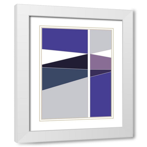 Divided Violet White Modern Wood Framed Art Print with Double Matting by Hauanio, Sandi