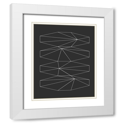 Geometry of Atoms II Â  White Modern Wood Framed Art Print with Double Matting by Hauanio, Sandi