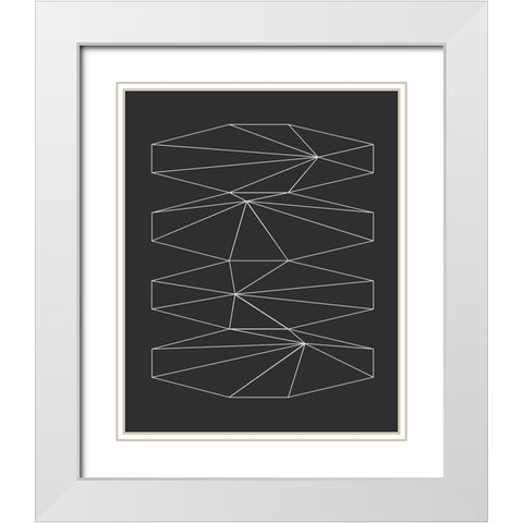 Geometry of Atoms II Â  White Modern Wood Framed Art Print with Double Matting by Hauanio, Sandi