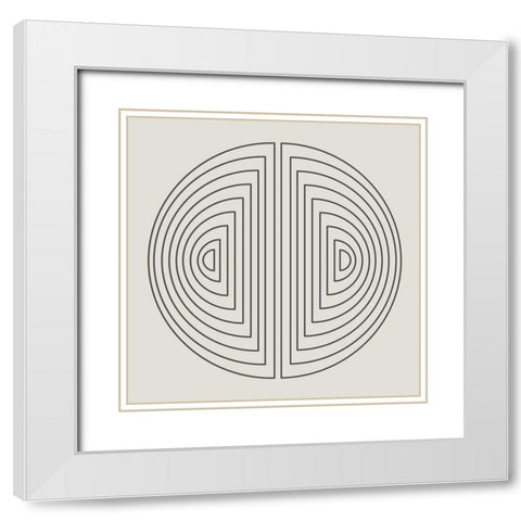 Semi MoonsÂ  White Modern Wood Framed Art Print with Double Matting by Hauanio, Sandi