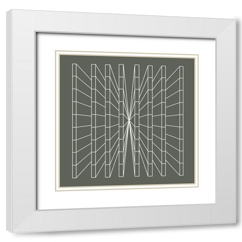Olive Perspective  White Modern Wood Framed Art Print with Double Matting by Haranio, Sandi