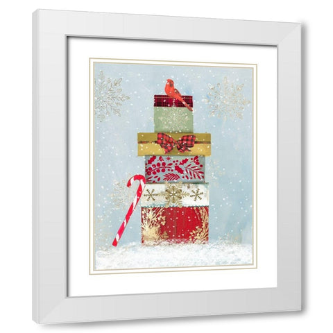 Holiday Gifts  White Modern Wood Framed Art Print with Double Matting by PI Studio