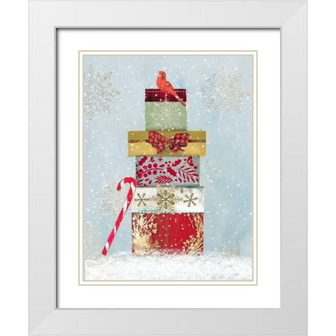 Holiday Gifts  White Modern Wood Framed Art Print with Double Matting by PI Studio