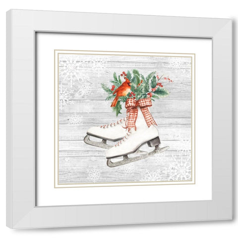 New Christmas I  White Modern Wood Framed Art Print with Double Matting by PI Studio