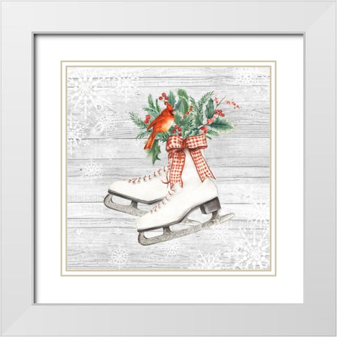 New Christmas I  White Modern Wood Framed Art Print with Double Matting by PI Studio