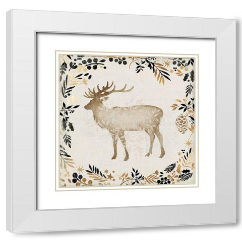 Dasher White Modern Wood Framed Art Print with Double Matting by PI Studio