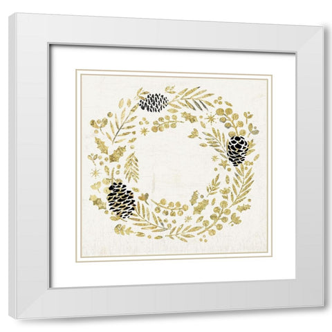 Cheerful Note White Modern Wood Framed Art Print with Double Matting by PI Studio