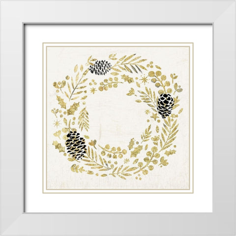 Cheerful Note White Modern Wood Framed Art Print with Double Matting by PI Studio