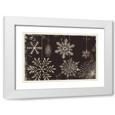 Starry Night Sky White Modern Wood Framed Art Print with Double Matting by PI Studio
