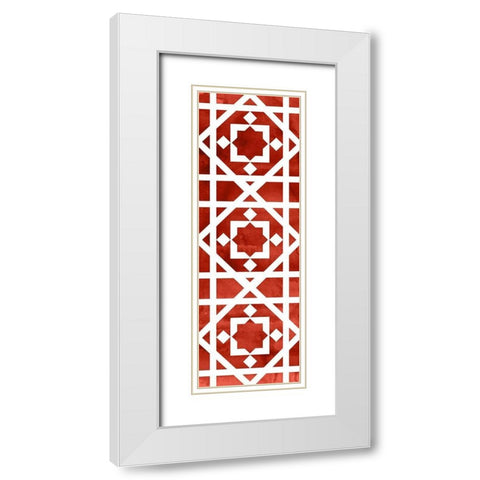 Holiday Ornate I White Modern Wood Framed Art Print with Double Matting by PI Studio