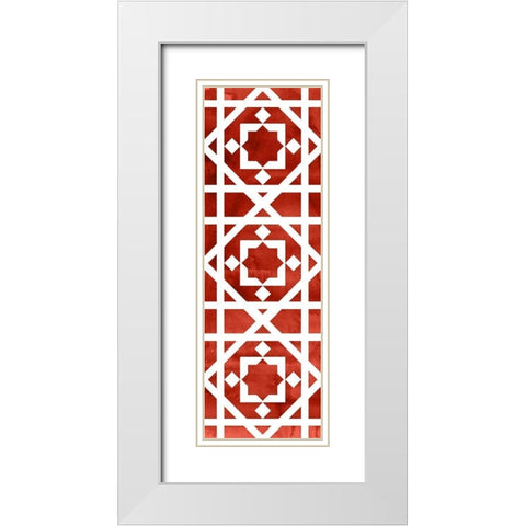 Holiday Ornate I White Modern Wood Framed Art Print with Double Matting by PI Studio