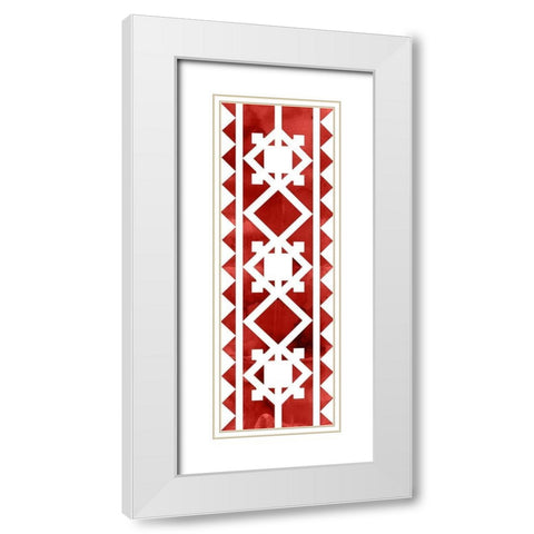 Holiday Ornate II White Modern Wood Framed Art Print with Double Matting by PI Studio