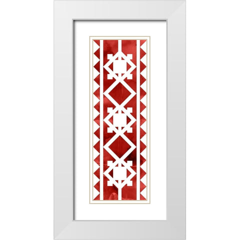 Holiday Ornate II White Modern Wood Framed Art Print with Double Matting by PI Studio