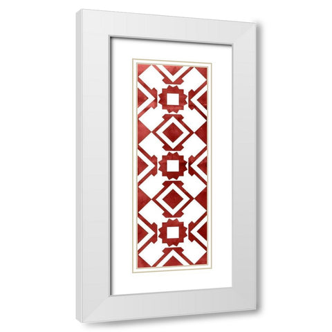 Holiday Ornate III White Modern Wood Framed Art Print with Double Matting by PI Studio