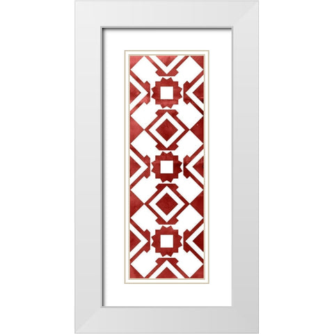 Holiday Ornate III White Modern Wood Framed Art Print with Double Matting by PI Studio