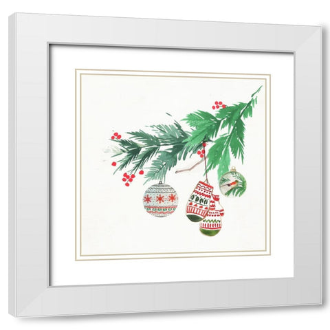 Christmas Morning White Modern Wood Framed Art Print with Double Matting by PI Studio