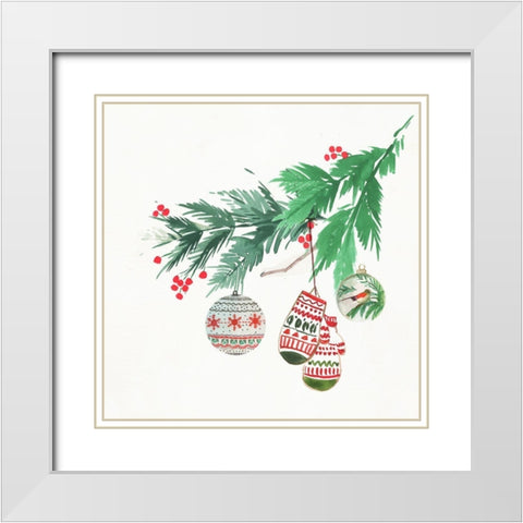 Christmas Morning White Modern Wood Framed Art Print with Double Matting by PI Studio