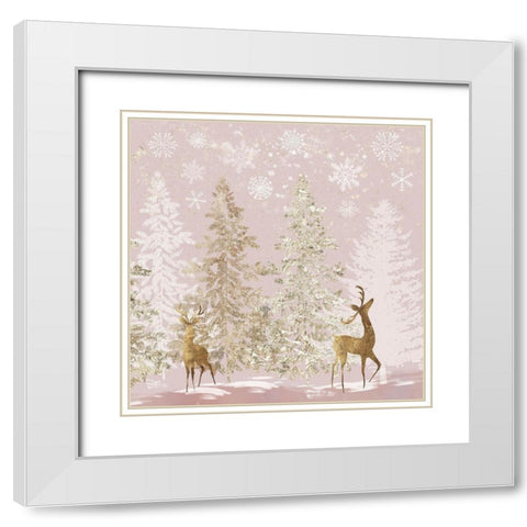 Most Wonderful Time White Modern Wood Framed Art Print with Double Matting by PI Studio