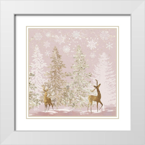 Most Wonderful Time White Modern Wood Framed Art Print with Double Matting by PI Studio