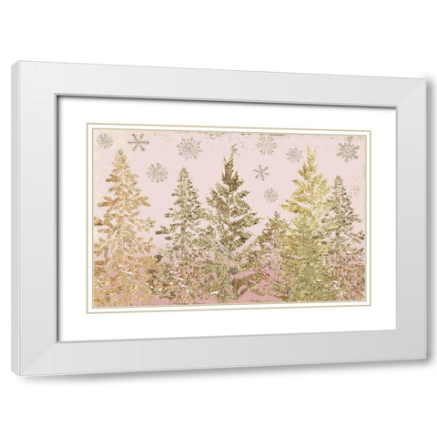 Winter Wonder White Modern Wood Framed Art Print with Double Matting by PI Studio