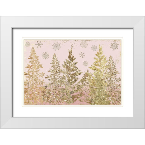 Winter Wonder White Modern Wood Framed Art Print with Double Matting by PI Studio