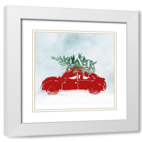 Bringing Joy I White Modern Wood Framed Art Print with Double Matting by PI Studio