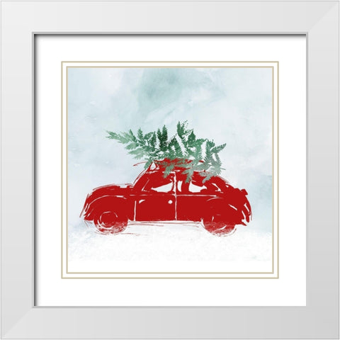 Bringing Joy I White Modern Wood Framed Art Print with Double Matting by PI Studio